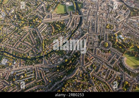 City Of Bath from above arial view Stock Photo