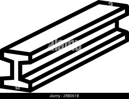 steel girders civil engineer line icon vector illustration Stock Vector ...