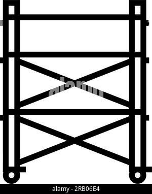 scaffolding civil engineer line icon vector illustration Stock Vector