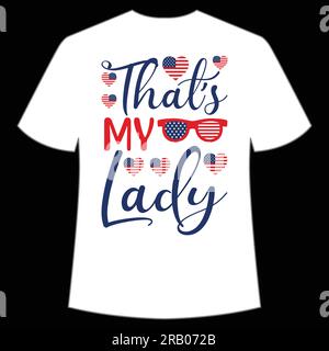 4th July shirt design Print template happy independence day American typography design. Stock Vector
