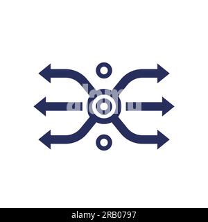 flexible icon on white, vector Stock Vector