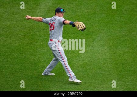 This is a 2023 photo of right fielder Max Kepler of the Twins baseball  team. This image reflects the Twins active roster as of Friday, Feb. 24,  2023, in Fort Myers, Fla.