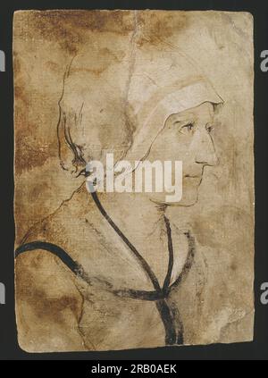 Portrait of a Wife of An Unknown Stonemason 1505 by Hans Holbein the Elder Stock Photo