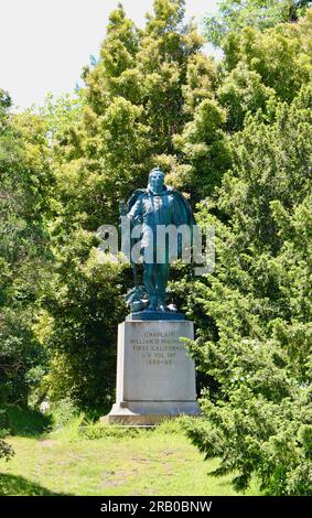 Bronze statue of Chaplain William D. McKinnon by John MacQuarrie installed in 1927 Golden Gate Park San Francisco California USA Stock Photo