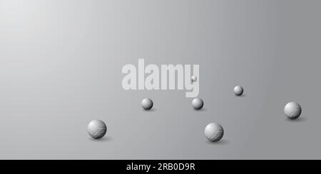 Abstract Globes Design Vector on Silver Grey Background Stock Vector