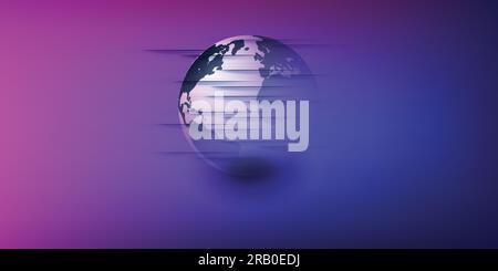 Environmental Damage - Abstract Earth Globe Design Vector Stock Vector