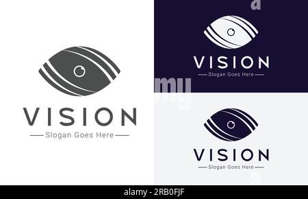 Vision Logo Design Eyesight Logotype Stock Vector