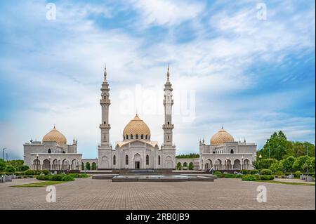 Bolgar, Republic of Tatarstan, Russia, June 2, 2023. White Mosque, built in 2012, exterior view. Stock Photo