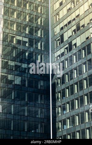 Facade of a modern empty office building Stock Photo