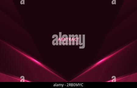 Abstract red background with dynamic glowing arrows and lines. Vector illustration Stock Vector