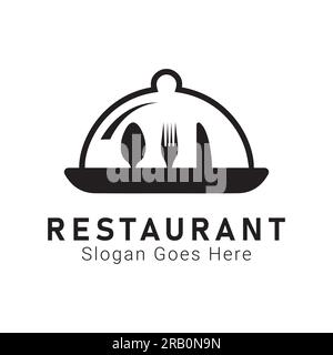 Restaurant Logo Design Spoon and Fork Logotype Stock Vector