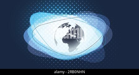 Abstract Earth Globe Design - Global Business, Technology, Globalisation Concept, Vector Template Stock Vector