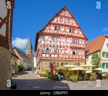 Germany, Baden-Württemberg, Eppingen, 'Baumannsches Haus', most beautiful half-timbered house in southern Germany. Stock Photo