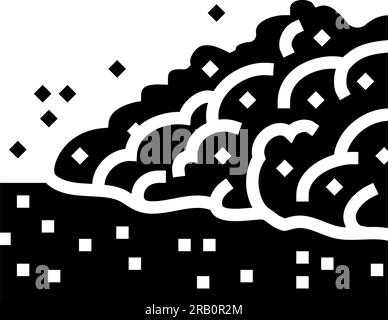 martian dust storm mars planet glyph icon vector illustration Stock Vector