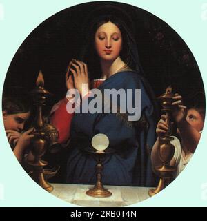 The Virgin of the Host 1854 by Jean Auguste Dominique Ingres Stock Photo