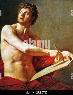 Jean-Auguste-Dominique Ingres - Academic Study Male Torse 1801 Stock ...