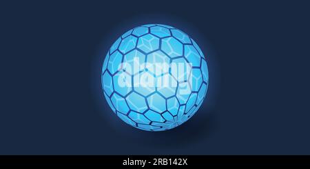 Abstract Globe Design - Wide Layout, Vector Design Template with Copy Space Stock Vector