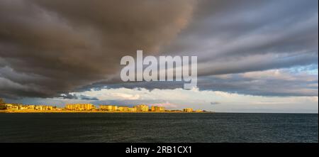 Storm in the sky over Venice Florida and the Gulf of Mexico Stock Photo