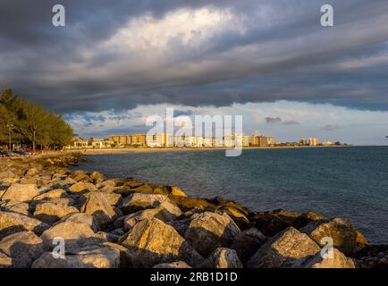 Storm in the sky over Venice Florida and the Gulf of Mexico Stock Photo