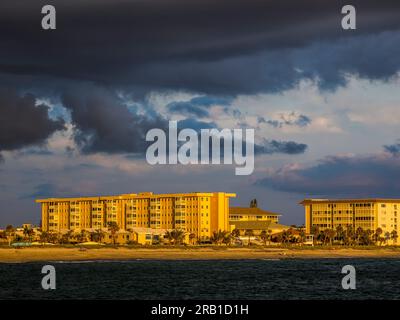 Storm in the sky over Venice Florida and the Gulf of Mexico Stock Photo