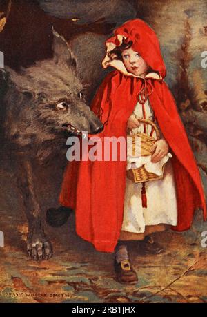 Little Red Riding Hood from A European folk tale, Little Red Riding Hood Stock Photo