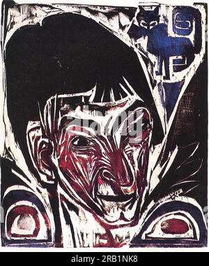 Portrait of Otto Mueller by Ernst Ludwig Kirchner Stock Photo