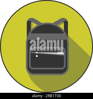 Backpack icon - flat baggage icons Stock Vector