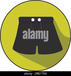 flat icon of a short. It is a simple, yet elegant design that would be perfect for a variety of uses, including website design, app development, print Stock Vector