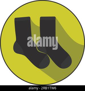 Socks icon - flat clothing icons Stock Vector