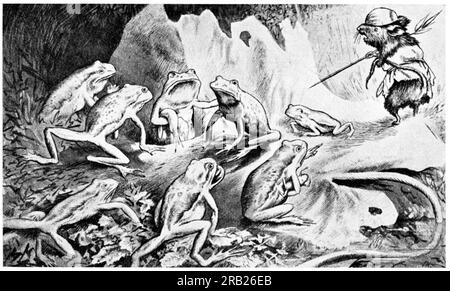 Krigen Mellom Froskene Og Musene 07 1885 by Theodor Severin Kittelsen Stock Photo