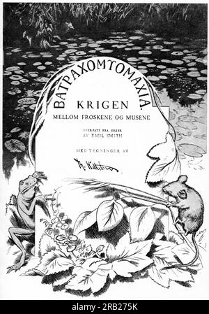 Krigen Mellom Froskene Og Musene 01 1885 by Theodor Severin Kittelsen Stock Photo