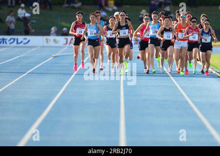 Fukagawa at Fukagawa City Athletic Stadium, Hokkaido, Japan. 5th July, 2023. General view Athletics : Hokuren Distance Challenge 2023 in Fukagawa at Fukagawa City Athletic Stadium, Hokkaido, Japan . Credit: Naoki Nishimura/AFLO SPORT/Alamy Live News Stock Photo