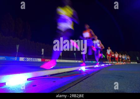 Fukagawa at Fukagawa City Athletic Stadium, Hokkaido, Japan. 5th July, 2023. Wave Light/General view Athletics : Hokuren Distance Challenge 2023 in Fukagawa at Fukagawa City Athletic Stadium, Hokkaido, Japan . Credit: Naoki Nishimura/AFLO SPORT/Alamy Live News Stock Photo