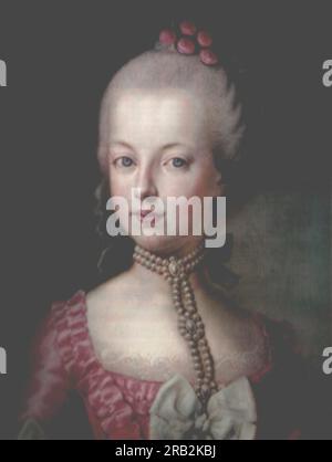 Archduchess Maria Antonia of Austria, the Later Queen Marie Antoinette of France, at the Age of 16 1771 by Joseph Kreutzinger Stock Photo