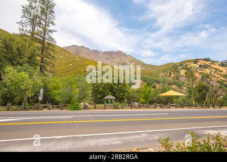 View from the Cedar Lodge in El Portal, California, USA. Stock Photo