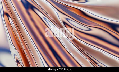 3d rendering, Abstract slik holographic iridescent wallpaper background Stock Photo