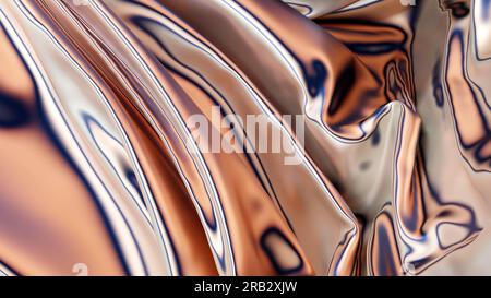 3d rendering, Abstract slik holographic iridescent wallpaper background Stock Photo