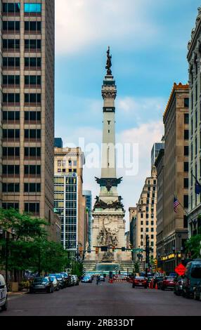 The Soldiers and Sailors Monument in Indianapolis, Indiana Stock Photo