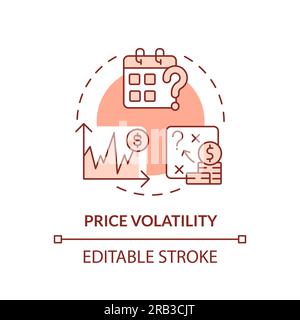 Customizable price volatility icon heatflation concept Stock Vector