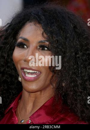 Jul 06, 2023 - London, England, UK - Sinitta attending The Wizard of Oz Opening Night, The London Palladium Stock Photo