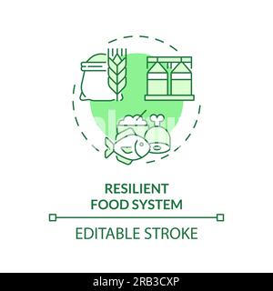 Resilient food system icon heatflation concept Stock Vector