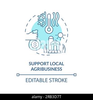 Support local agribusiness icon heatflation concept Stock Vector