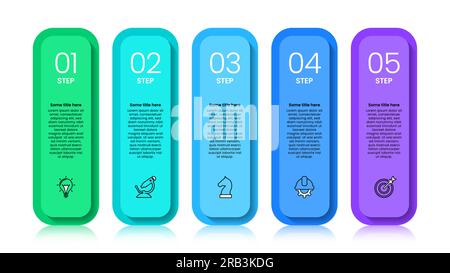 Infographic template with icons and 5 options or steps. Can be used for workflow layout, diagram, webdesign. Vector illustration Stock Vector