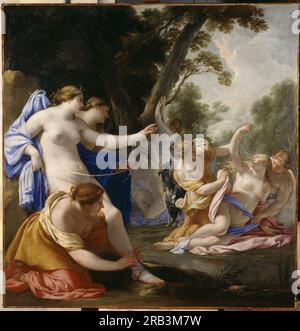 Diane découvrant la grossesse de Callisto 1639 by Eustache Le Sueur Stock Photo