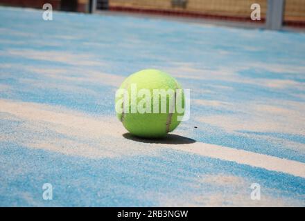 Ball of padel in the court. Stock Photo