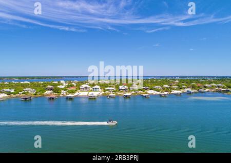 Aerial view of Ono Island, Alabama Stock Photo