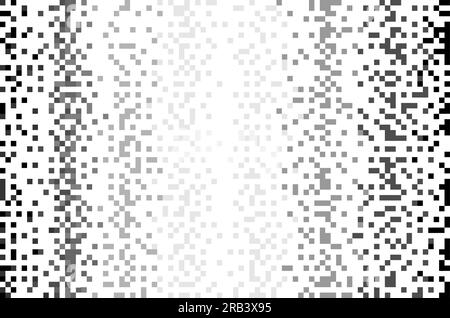 Pixel pattern. Abstract mosaic gradient design background. Monochromatic background. Vector illustration. Stock Vector