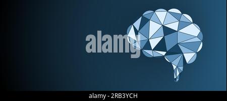 Abstract Artificial intelligence. Cloud computing. Machine learning. Technology web background. Virtual concept futuristic background Stock Vector