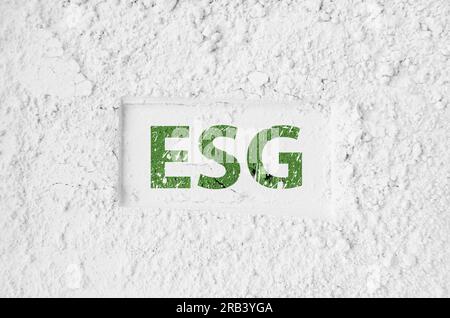 esg icons on white background Stock Photo