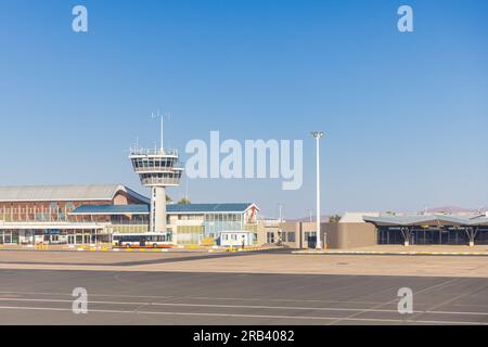 Windhoek, Namibia - July 2, 2023: Hosea Kutako International Airport in Windhoek, Namibia. Stock Photo